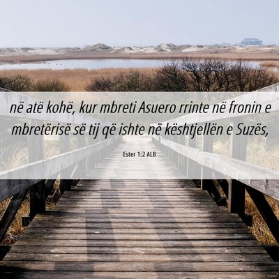 Picture 06 - Ester 1:2 ALB - në atë kohë, kur mbreti Asuero rrinte në - Bible Verse Picture
