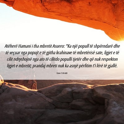 Picture 06 - Ester 3:8 ALB - Atëherë Hamani i tha mbretit Asuero: 