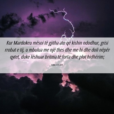 Picture 06 - Ester 4:1 ALB - Kur Mardokeu mësoi të gjitha ato që kishin - Bible Verse Picture