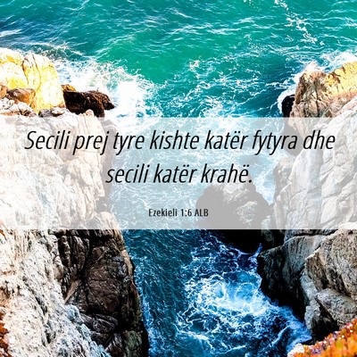 Picture 06 - Ezekieli 1:6 ALB - Secili prej tyre kishte katër fytyra dhe secili - Bible Verse Picture