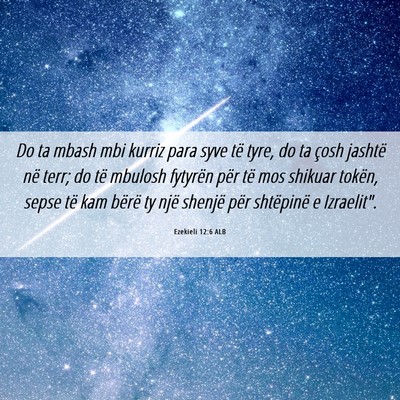 Picture 06 - Ezekieli 12:6 ALB - Do ta mbash mbi kurriz para syve të tyre, do ta - Bible Verse Picture