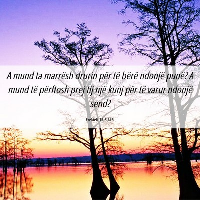 Picture 06 - Ezekieli 15:3 ALB - A mund ta marrësh drurin për të bërë ndonjë - Bible Verse Picture