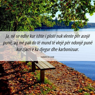 Picture 06 - Ezekieli 15:5 ALB - Ja, në se edhe kur ishte i plotë nuk vlente - Bible Verse Picture