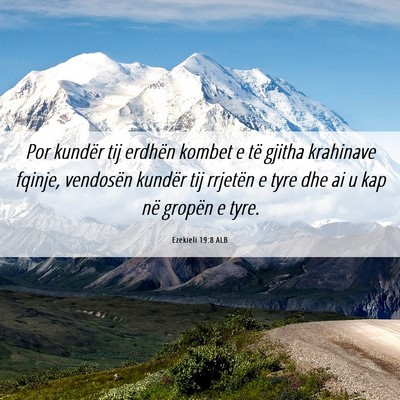 Picture 06 - Ezekieli 19:8 ALB - Por kundër tij erdhën kombet e të gjitha - Bible Verse Picture