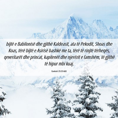 Picture 06 - Ezekieli 23:23 ALB - bijtë e Babilonisë dhe gjithë Kaldeasit, ata - Bible Verse Picture