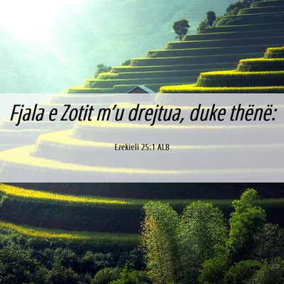 Picture 06 - Ezekieli 25:1 ALB - Fjala e Zotit m’u drejtua, duke - Bible Verse Picture