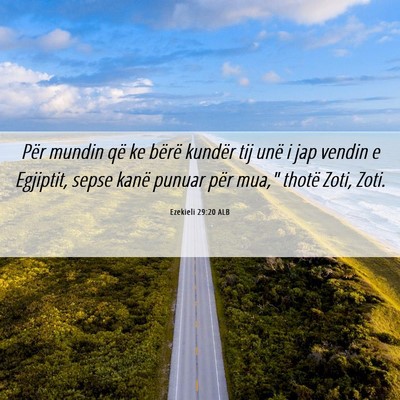Picture 06 - Ezekieli 29:20 ALB - Për mundin që ke bërë kundër tij unë i jap - Bible Verse Picture