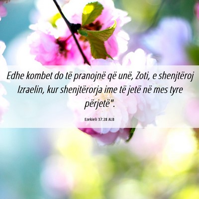 Picture 06 - Ezekieli 37:28 ALB - Edhe kombet do të pranojnë që unë, Zoti, e - Bible Verse Picture