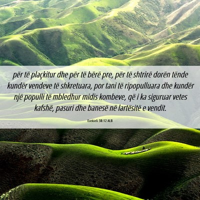 Picture 06 - Ezekieli 38:12 ALB - për të plaçkitur dhe për të bërë pre, për - Bible Verse Picture