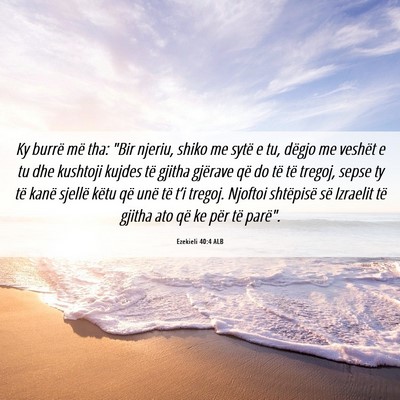 Picture 06 - Ezekieli 40:4 ALB - Ky burrë më tha: 