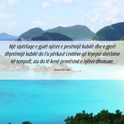 Picture 06 - Ezekieli 45:5 ALB - Një sipërfaqe e gjatë njëzet e pesëmijë - Bible Verse Picture