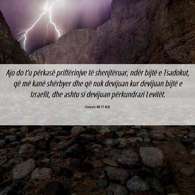 Picture 06 - Ezekieli 48:11 ALB - Ajo do t’u përkasë priftërinjve të - Bible Verse Picture