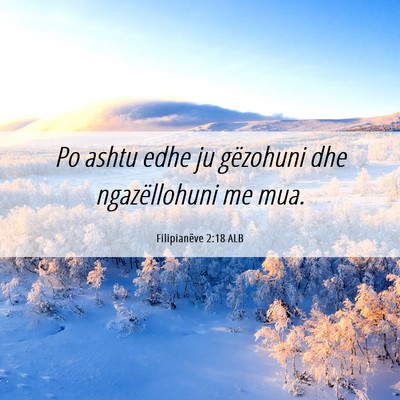 Picture 06 - Filipianëve 2:18 ALB - Po ashtu edhe ju gëzohuni dhe ngazëllohuni me - Bible Verse Picture