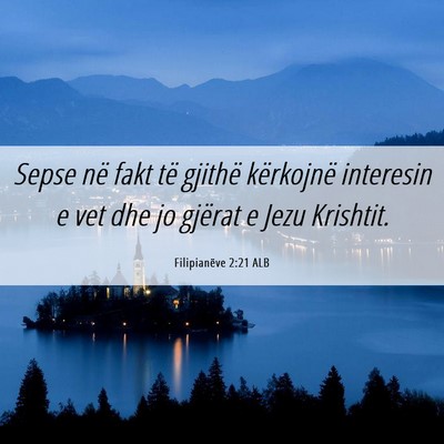 Picture 06 - Filipianëve 2:21 ALB - Sepse në fakt të gjithë kërkojnë interesin e - Bible Verse Picture