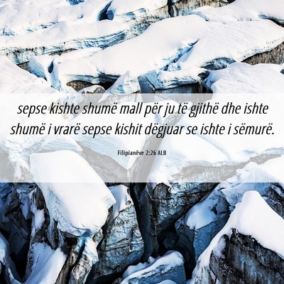 Picture 06 - Filipianëve 2:26 ALB - sepse kishte shumë mall për ju të gjithë dhe - Bible Verse Picture