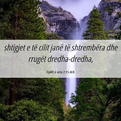 Picture 06 - Fjalët e urta 2:15 ALB - shtigjet e të cilit janë të shtrembëra dhe - Bible Verse Picture