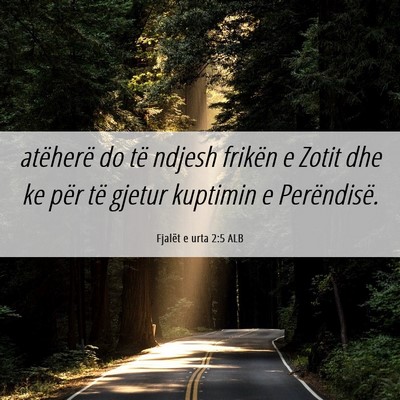 Picture 06 - Fjalët e urta 2:5 ALB - atëherë do të ndjesh frikën e Zotit dhe ke - Bible Verse Picture