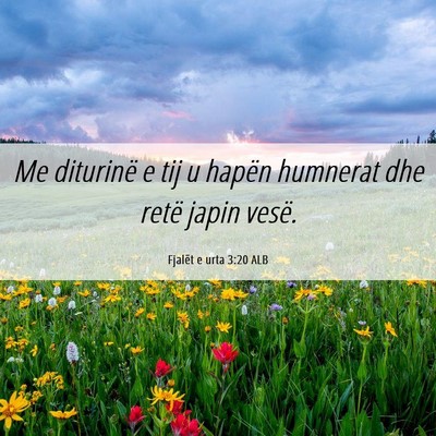 Picture 06 - Fjalët e urta 3:20 ALB - Me diturinë e tij u hapën humnerat dhe retë - Bible Verse Picture