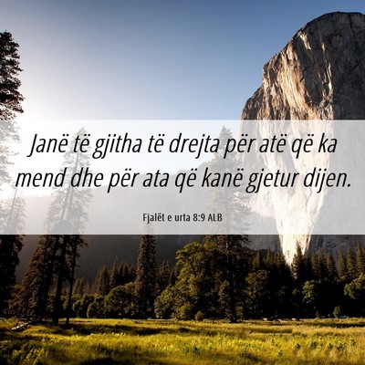 Picture 06 - Fjalët e urta 8:9 ALB - Janë të gjitha të drejta për atë që ka mend - Bible Verse Picture