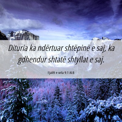 Picture 06 - Fjalët e urta 9:1 ALB - Dituria ka ndërtuar shtëpinë e saj, ka - Bible Verse Picture