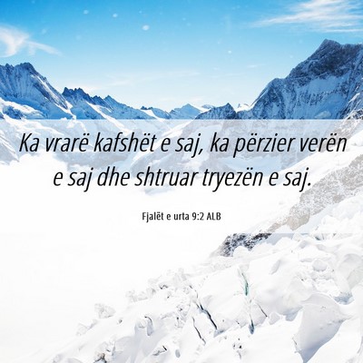 Picture 06 - Fjalët e urta 9:2 ALB - Ka vrarë kafshët e saj, ka përzier verën e - Bible Verse Picture