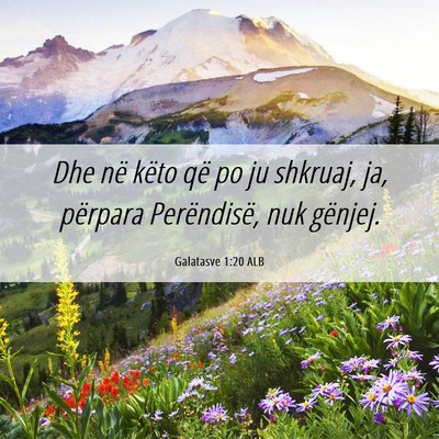 Picture 06 - Galatasve 1:20 ALB - Dhe në këto që po ju shkruaj, ja, përpara - Bible Verse Picture