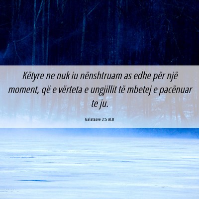 Picture 06 - Galatasve 2:5 ALB - Këtyre ne nuk iu nënshtruam as edhe për një - Bible Verse Picture