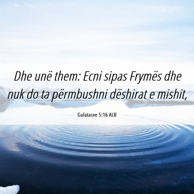 Picture 06 - Galatasve 5:16 ALB - Dhe unë them: Ecni sipas Frymës dhe nuk do ta - Bible Verse Picture