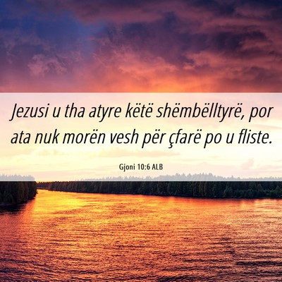Picture 06 - Gjoni 10:6 ALB - Jezusi u tha atyre këtë shëmbëlltyrë, por - Bible Verse Picture