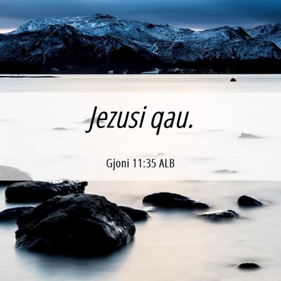 Picture 06 - Gjoni 11:35 ALB - Jezusi - Bible Verse Picture