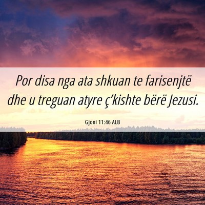 Picture 06 - Gjoni 11:46 ALB - Por disa nga ata shkuan te farisenjtë dhe u - Bible Verse Picture