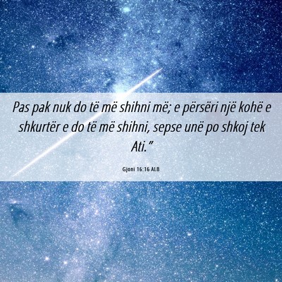Picture 06 - Gjoni 16:16 ALB - Pas pak nuk do të më shihni më; e përsëri - Bible Verse Picture