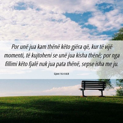 Picture 06 - Gjoni 16:4 ALB - Por unë jua kam thënë këto gjëra që, kur - Bible Verse Picture