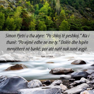 Picture 06 - Gjoni 21:3 ALB - Simon Pjetri u tha atyre: “Po shkoj të - Bible Verse Picture