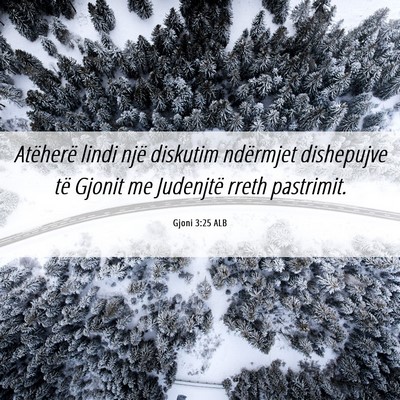 Picture 06 - Gjoni 3:25 ALB - Atëherë lindi një diskutim ndërmjet - Bible Verse Picture