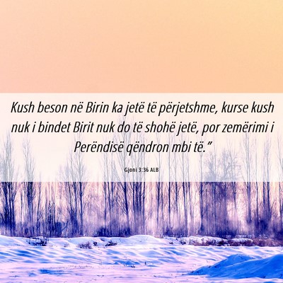 Picture 06 - Gjoni 3:36 ALB - Kush beson në Birin ka jetë të përjetshme, - Bible Verse Picture