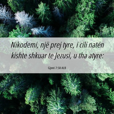 Picture 06 - Gjoni 7:50 ALB - Nikodemi, një prej tyre, i cili natën kishte - Bible Verse Picture