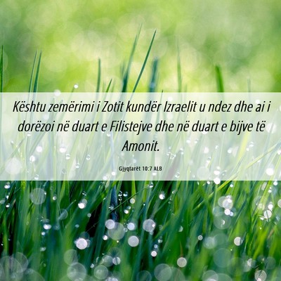 Picture 06 - Gjyqtarët 10:7 ALB - Kështu zemërimi i Zotit kundër Izraelit u ndez - Bible Verse Picture