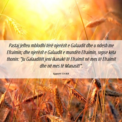 Picture 06 - Gjyqtarët 12:4 ALB - Pastaj Jefteu mblodhi tërë njerëzit e Galaadit - Bible Verse Picture