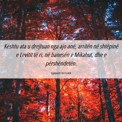 Picture 06 - Gjyqtarët 18:15 ALB - Kështu ata u drejtuan nga ajo anë, arritën në - Bible Verse Picture