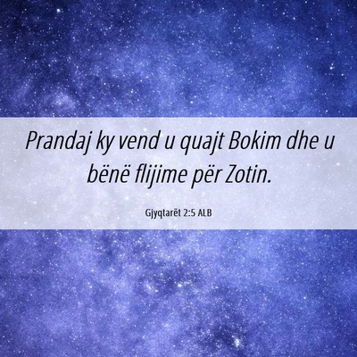Picture 06 - Gjyqtarët 2:5 ALB - Prandaj ky vend u quajt Bokim dhe u bënë - Bible Verse Picture