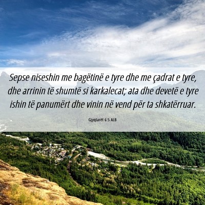 Picture 06 - Gjyqtarët 6:5 ALB - Sepse niseshin me bagëtinë e tyre dhe me - Bible Verse Picture