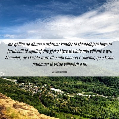Picture 06 - Gjyqtarët 9:24 ALB - me qëllim që dhuna e ushtruar kundër të - Bible Verse Picture