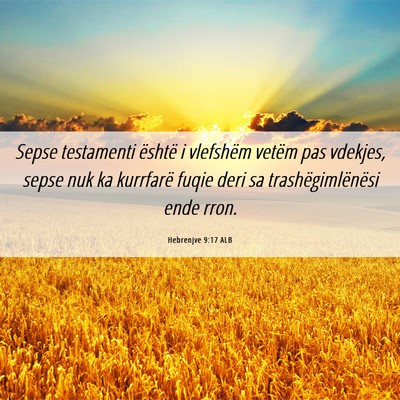Picture 06 - Hebrenjve 9:17 ALB - Sepse testamenti është i vlefshëm vetëm pas - Bible Verse Picture