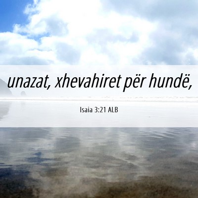 Picture 06 - Isaia 3:21 ALB - unazat, xhevahiret për - Bible Verse Picture