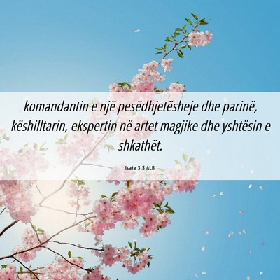 Picture 06 - Isaia 3:3 ALB - komandantin e një pesëdhjetësheje dhe parinë, - Bible Verse Picture