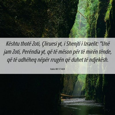 Picture 06 - Isaia 48:17 ALB - Kështu thotë Zoti, Çliruesi yt, i Shenjti i - Bible Verse Picture