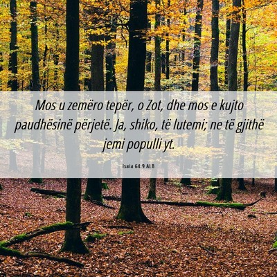 Picture 06 - Isaia 64:9 ALB - Mos u zemëro tepër, o Zot, dhe mos e kujto - Bible Verse Picture