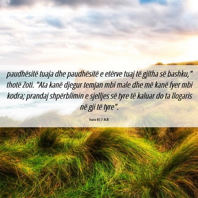Picture 06 - Isaia 65:7 ALB - paudhësitë tuaja dhe paudhësitë e etërve - Bible Verse Picture