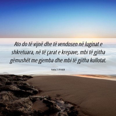 Picture 06 - Isaia 7:19 ALB - Ato do të vijnë dhe të vendosen në luginat e - Bible Verse Picture